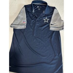 Nike Dallas Cowboys NFL Dri-FIT Polo Shirt Mens Medium Football Fan
